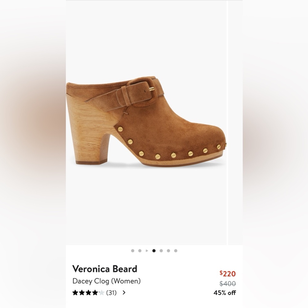 Brand new Veronica beard Dacey Clog in size 9.5. On sale in Nordstrom for $220